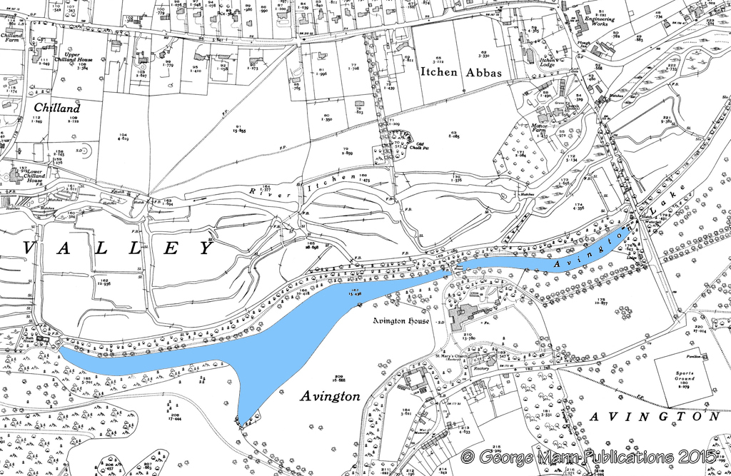 Avington Lake [OS Map 1908-1937] (select to close)
