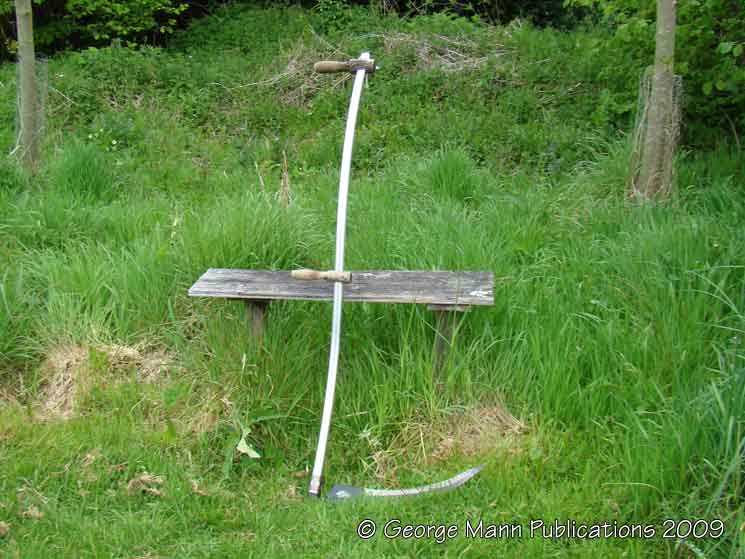 A scythe used to cut the underwater vegetation
