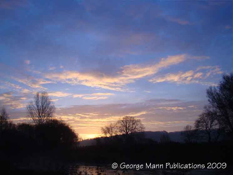 Sunset over the river